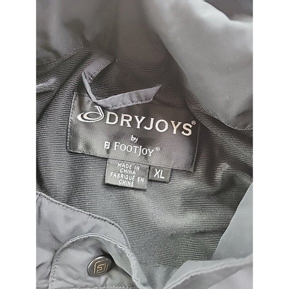 DryJoys Footjoy Mens XL Golf Windbreaker BLACK Pullover 1/2 Zip Pockets FJ Blade - Picture 9 of 13